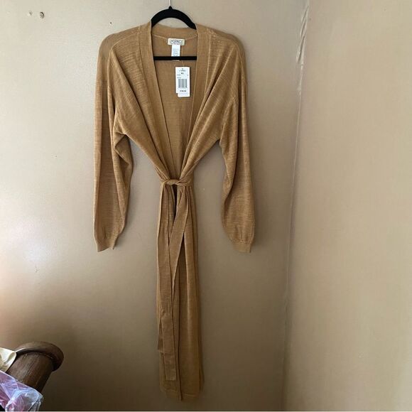 LSpace Azores Duster in Toffee Tan brown cardigan tie knit Revolve M/L $198 - Picture 11 of 16